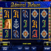 Admiral Nelson — kostenloser Spielautomat mit Schiff, Karte und Kompass